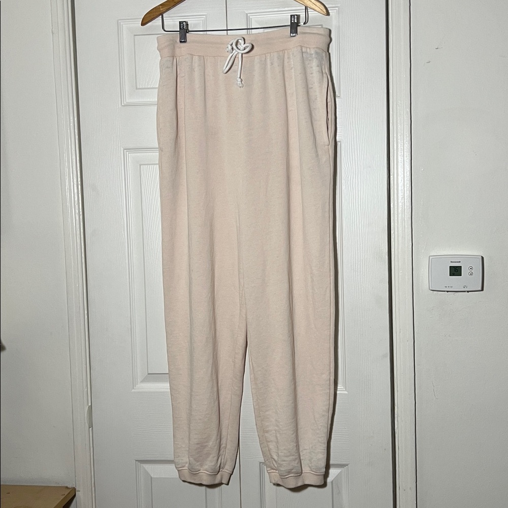 Free People Movement Light Pink High Waist Jogger Sweatpant Women’s XL - Picture 2 of 6
